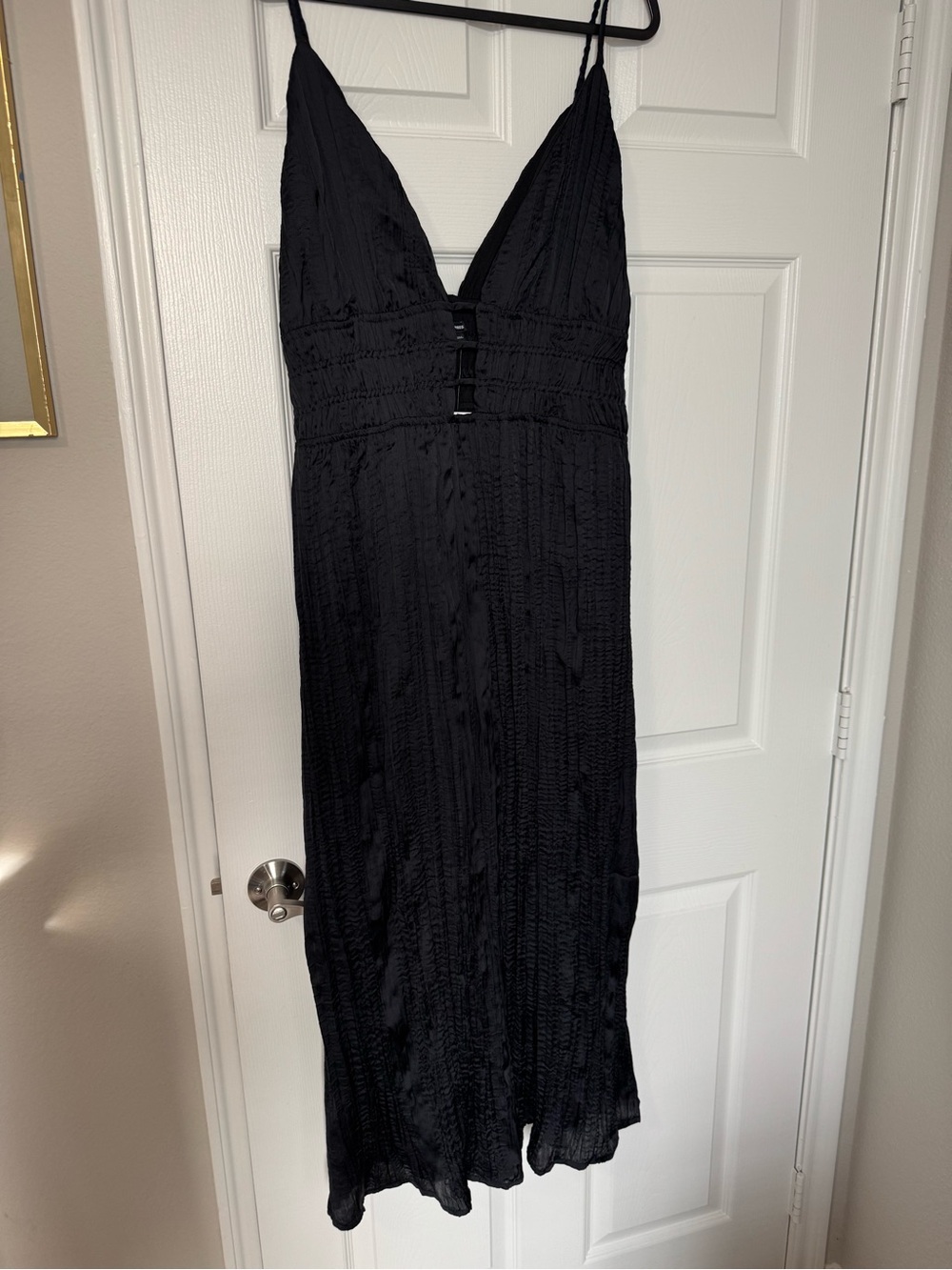 Express Black V-Neck Spaghetti Strap Dress